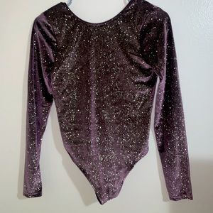 Victoria Secret Purple Sparkle Bodysuit